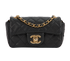 Super Mini Flap Bag, &pound;1,600, Handbags, Black, Lambskin Leather, Front view